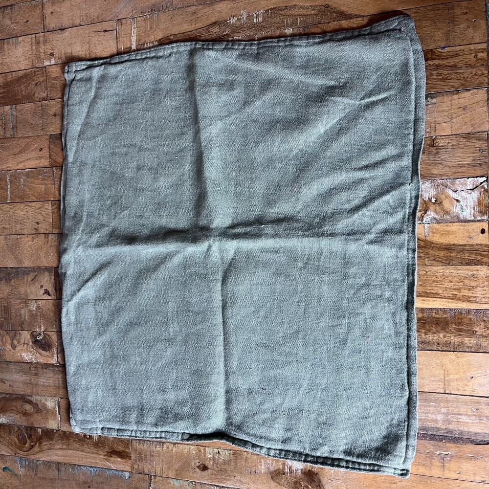IKEA 100% Linen Dytag Pillow Sham Sage Green 20x20"